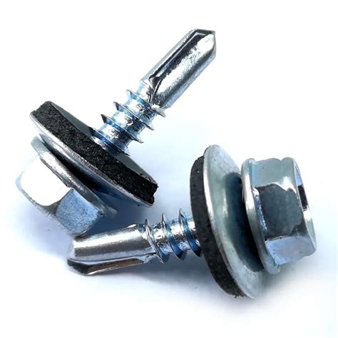 sheet metal screw with rubber washer fastenal|self sealing screws for roofing.